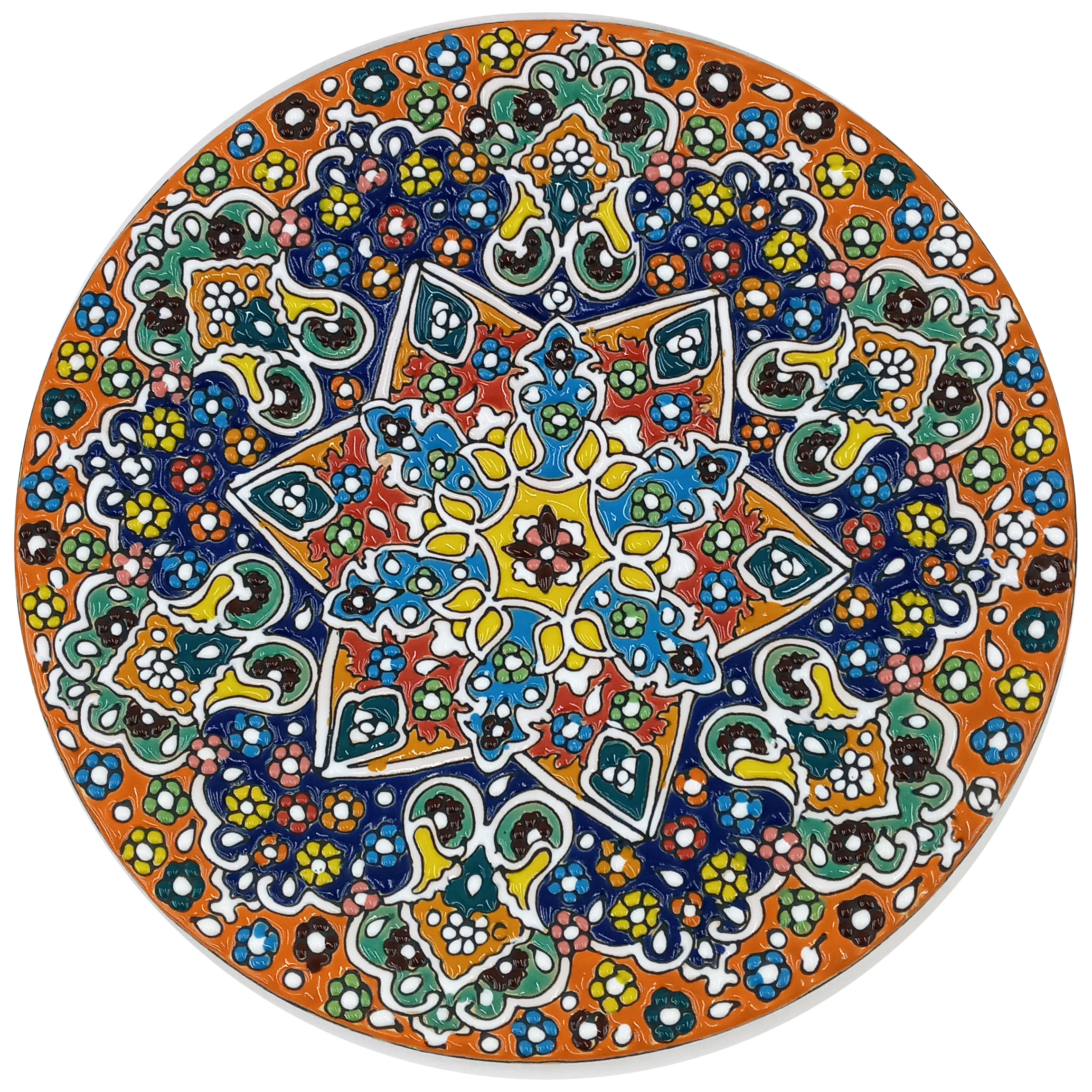 بشقاب میناکاری سفالی کد s25