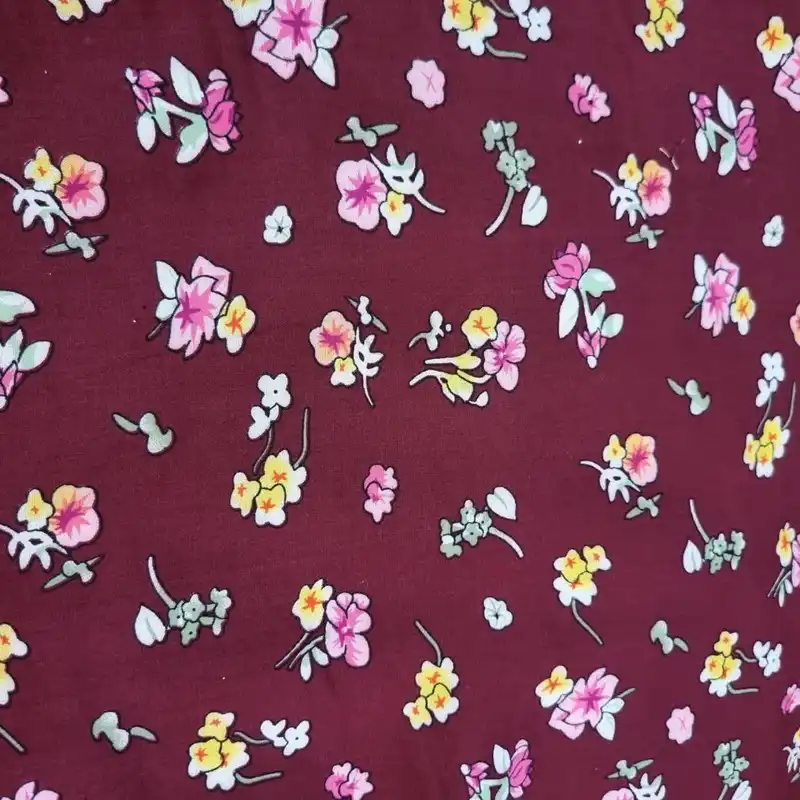 پارچه لباس مدل کودری نخی طرح گلباران کد R30