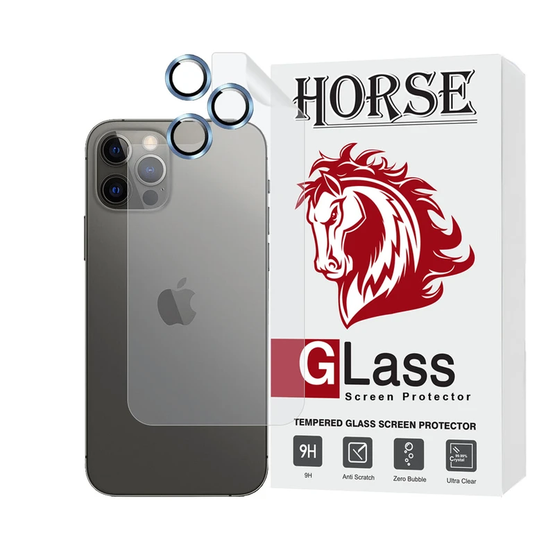 محافظ پشت گوشی هورس مدل MTBRINGH مناسب برای گوشی موبایل اپل iPhone 12 pro max به همراه محافظ لنز