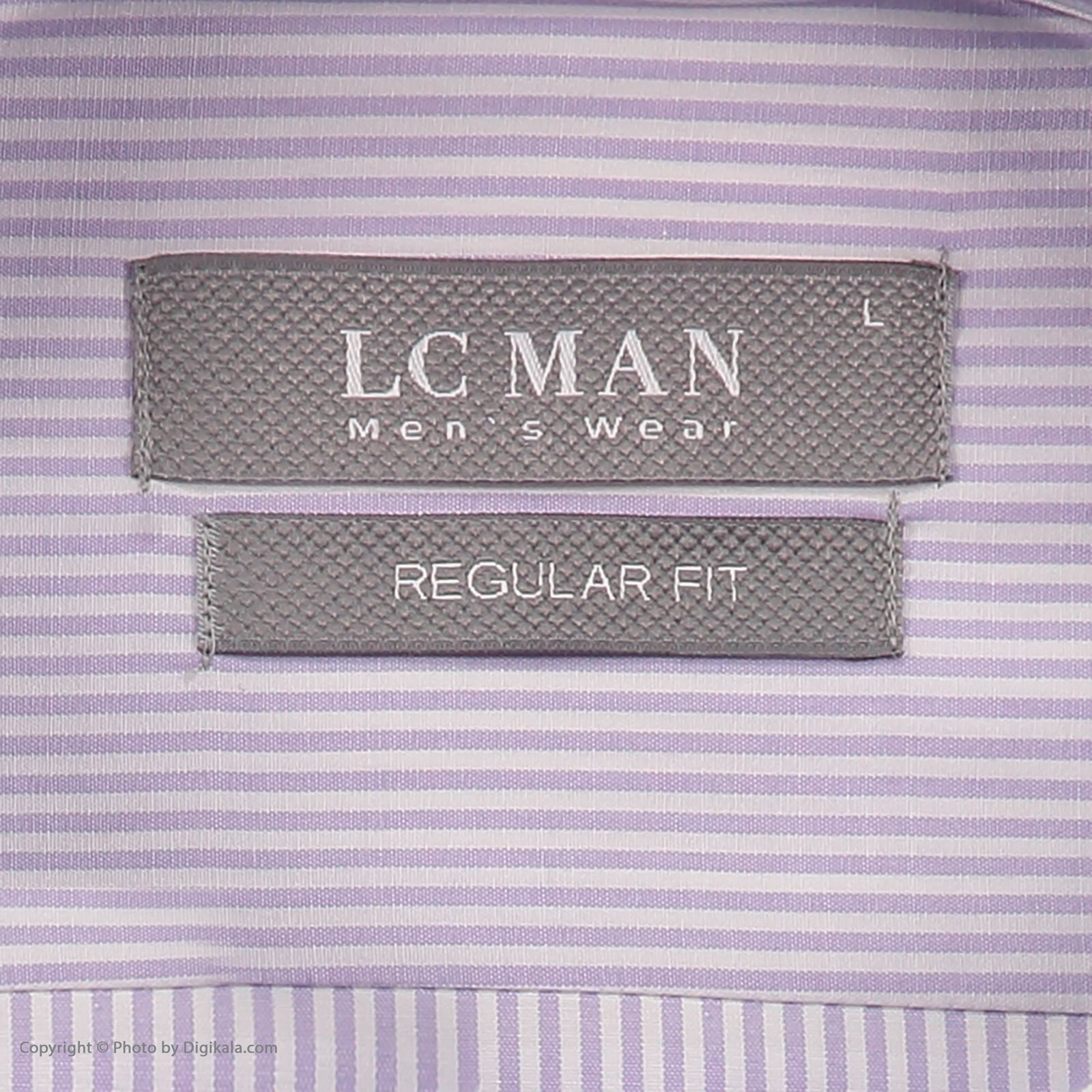 پیراهن آستین بلند مردانه ال سی من مدل 02181290-purple 082 -  - 4