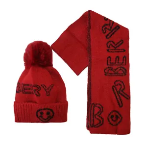 ست کلاه و شال گردن بافتنی بچگانه مدل 1423