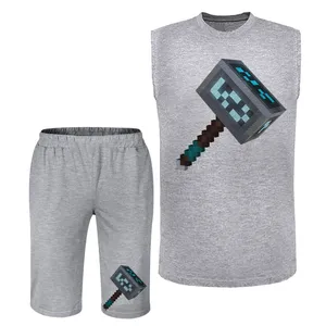 ست تاپ و شلوارک مردانه مدل پتک کد A397 رنگ طوسی