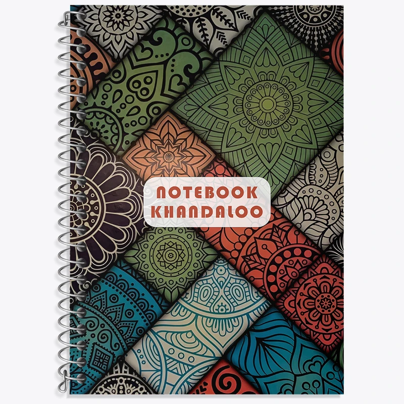 دفتر زبان 50 برگ خندالو مدل دو خط طرح بت جقه کد N4754