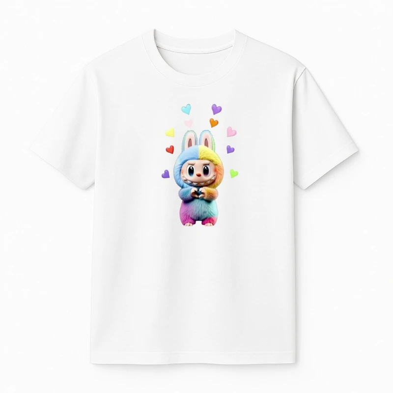 تی‌شرت آستین کوتاه دخترانه مدل لبوو کد v3 