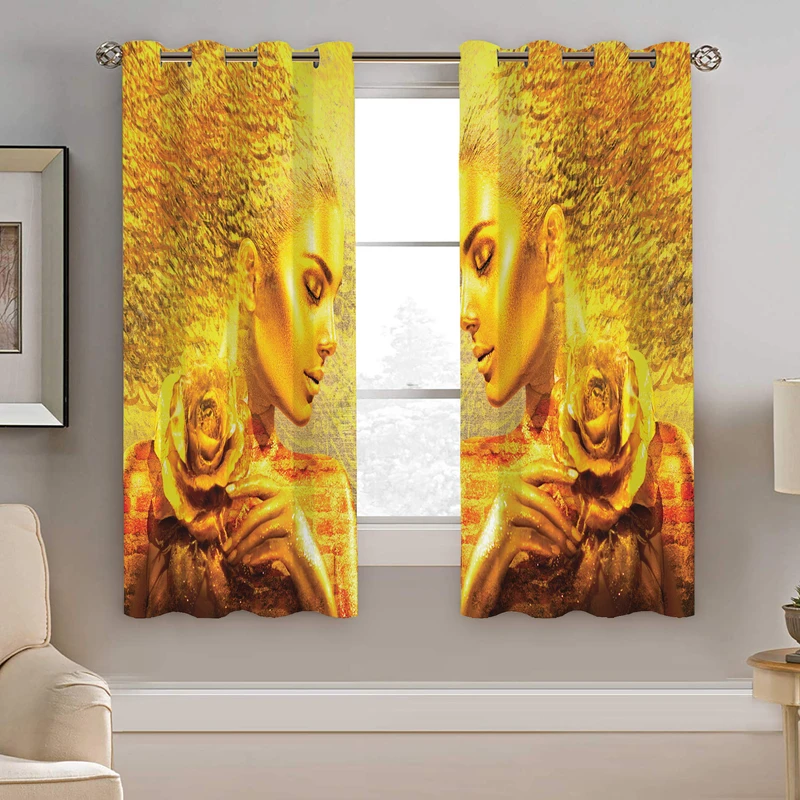 پرده نیروانا طرح چهره فانتیزی مدل مخمل کد 5150 سایز 140×200 سانتی متر