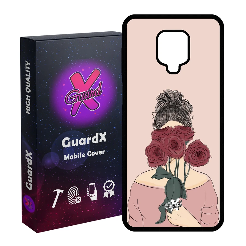 کاور گارد ایکس طرح دختر مدل Glass10284 مناسب برای گوشی موبایل شیائومی Redmi Note 9S / Note 9 Pro / Note 9 Pro Max