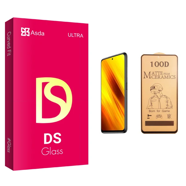 محافظ صفحه نمایش سرامیکی آسدا مدل DS glass مناسب برای گوشی موبایل شیائومی Poco X3