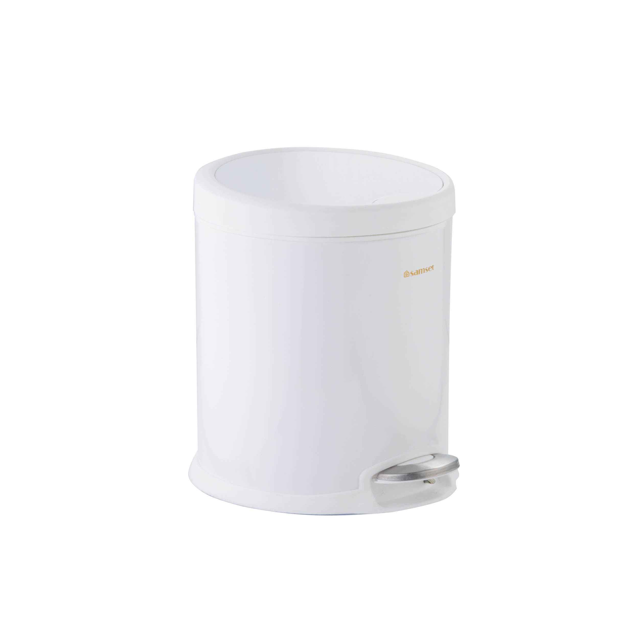 سطل زباله سام ست مدل V طرح استوانه ای کد 45131 ظرفیت 5 لیتری