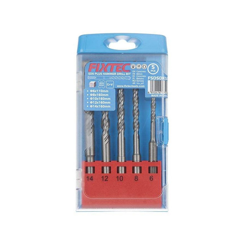 مجموعه 5 عددی مته چهار شیار فیکس تک مدل FSDSDK502