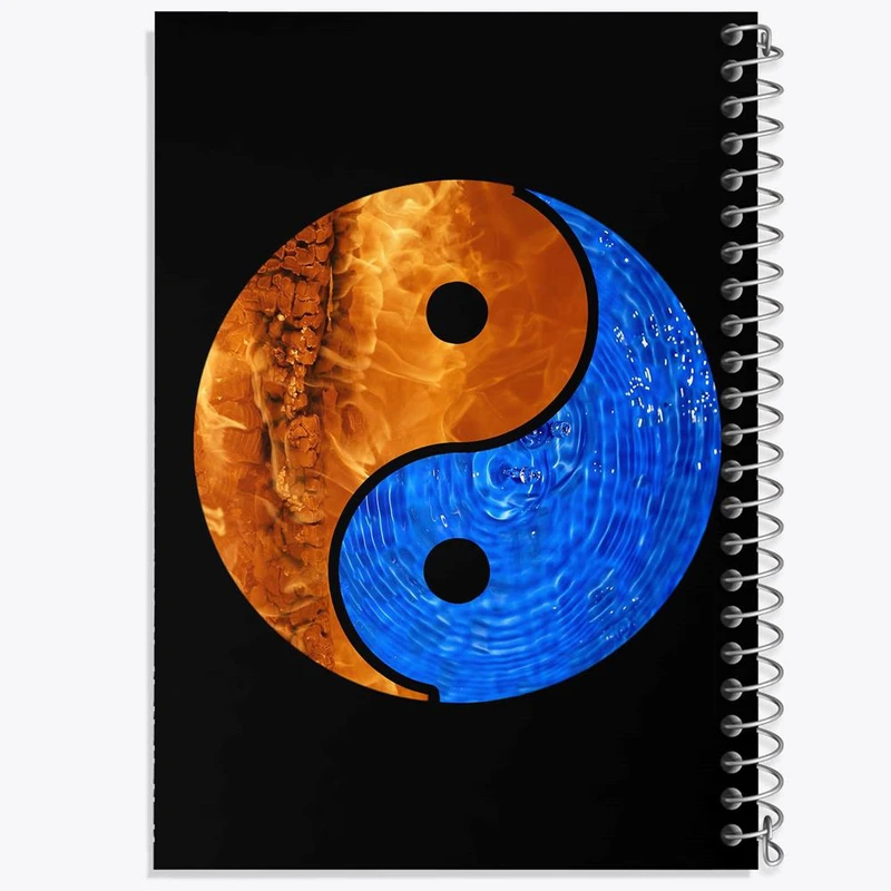 دفتر شطرنجی 50 برگ خندالو طرح یین و یانگ کد 30511