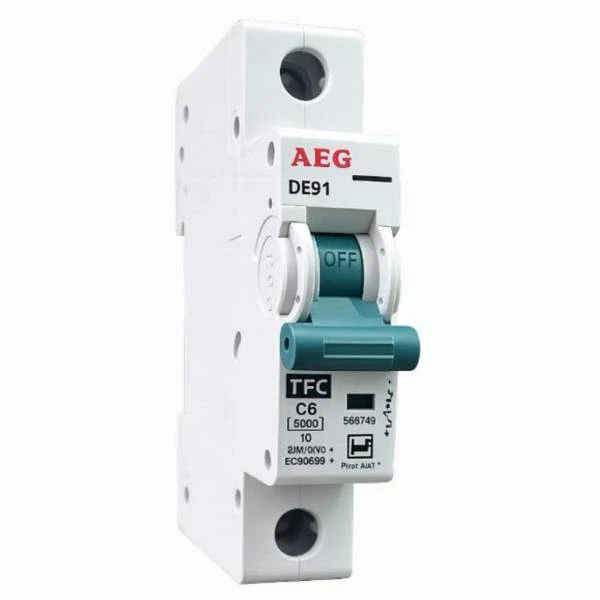 فیوز مینیاتوری تکفاز 6 آمپر آ ا گ مدل DE91-C06