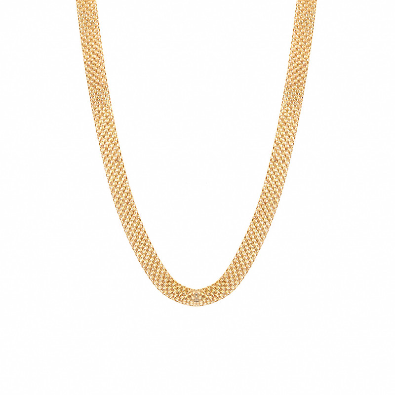 گردنبند طلا 18 عیار زنانه الی گالری مدل کاف دو