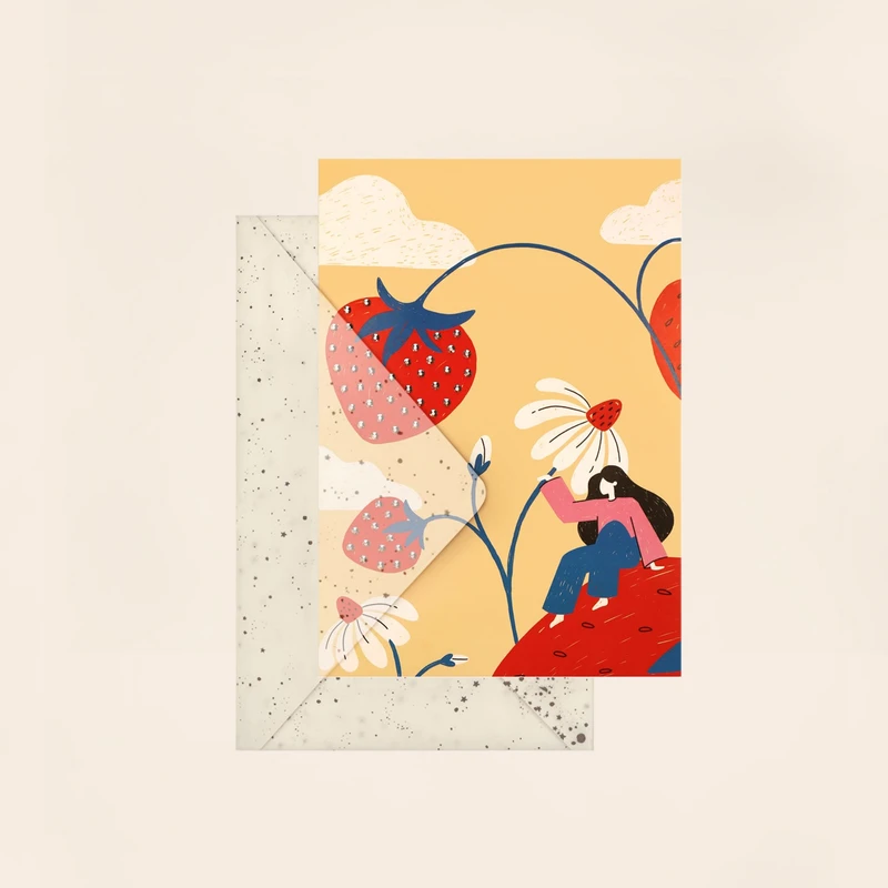 کارت پستال مریخ مدل 16029 strawberry