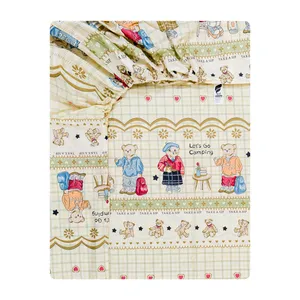 ملحفه فیلور آدنو مدل کمپ خرسی کد FI72 یک نفره سایز 90x200 سانتی متر