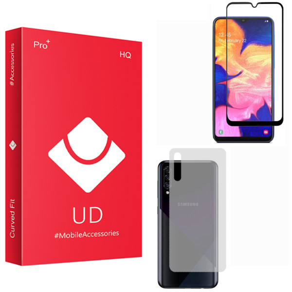 محافظ صفحه نمایش یو دی مدل HQ مناسب برای گوشی موبایل سامسونگ Galaxy A30s به همراه محافظ پشت گوشی