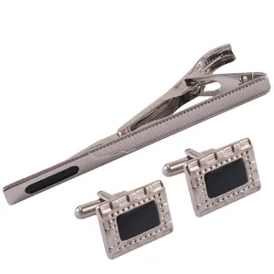 ست دکمه سردست و گیره کراوات مردانه مدل PJ-110176