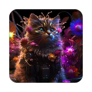 زیر لیوانی کاکتی طرح گل مدل mp17055