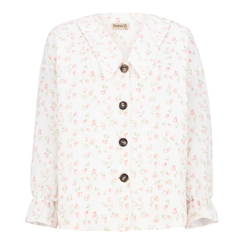 شومیز آستین بلند یقه برگردان زنانه السانا مدل نیکین کد 244816