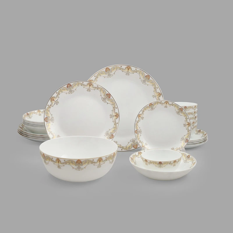 سرویس غذاخوری 26 پارچه 6 نفره گلدن اوپال مدل پرنیا