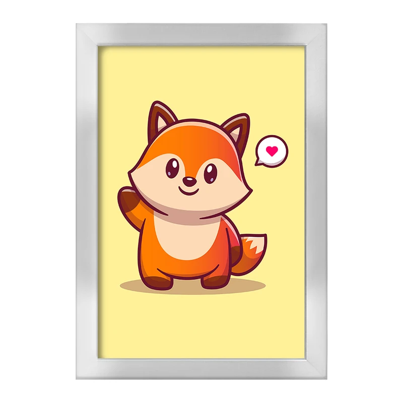 تابلو خندالو طرح حیوانات بامزه روباه کد 29661