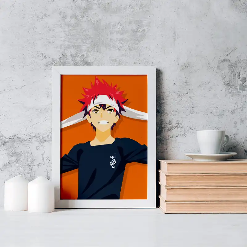 تابلو خندالو مدل سوما انیمه جنگ غذاها کد 16963