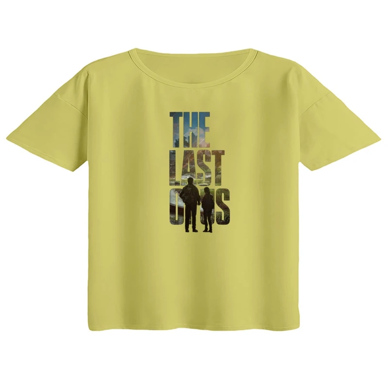 کراپ تی‌شرت آستین کوتاه زنانه مدل LAST OF US