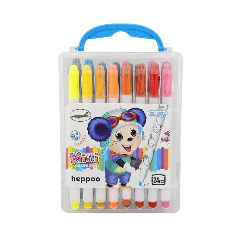 ماژیک رنگ آمیزی هپو مدل  RS-3032 طرح پسرانه بسته 24 عددی