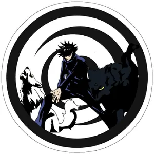 استیکر لپ تاپ مدل Sorcery Fight - Fushiguro Megumi