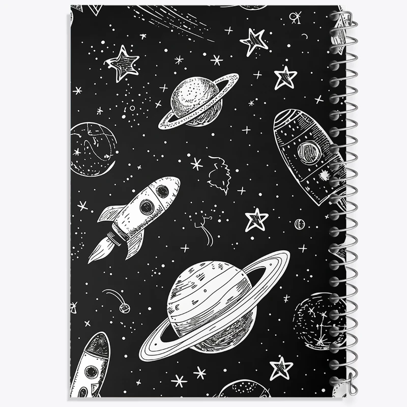 دفتر لیست خرید 50 برگ خندالو طرح فضایی کد N460