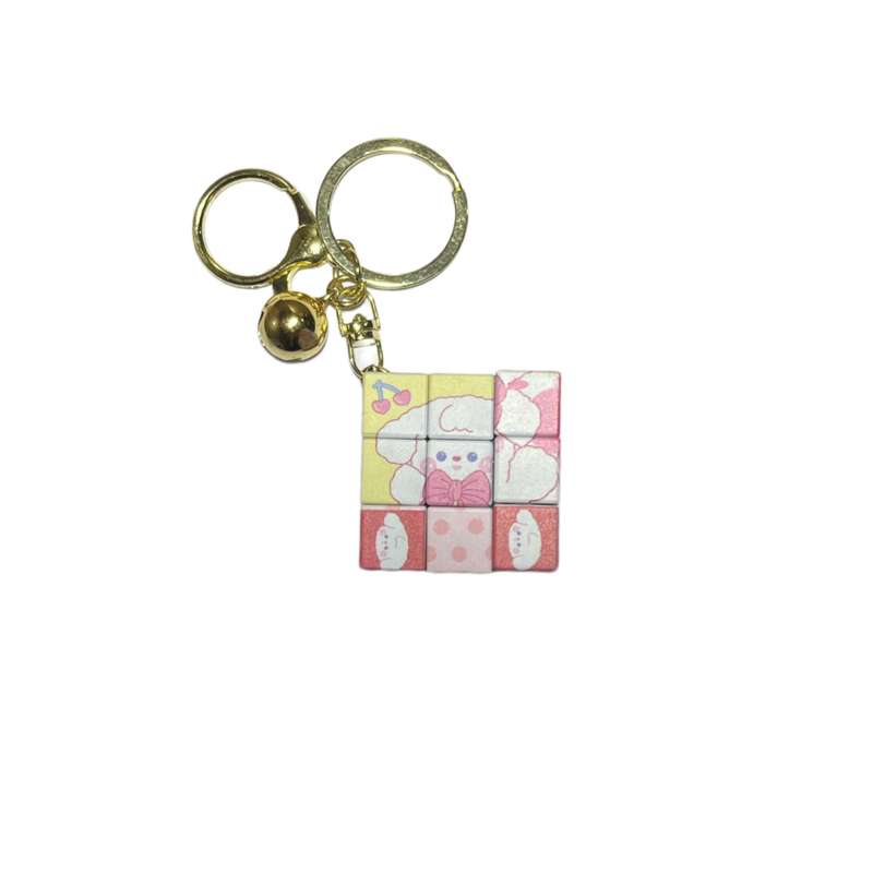 جاکلیدی دخترانه مدل روبیک شکل دار جاکلیدی دخترانه مدل روبیک شکل دار