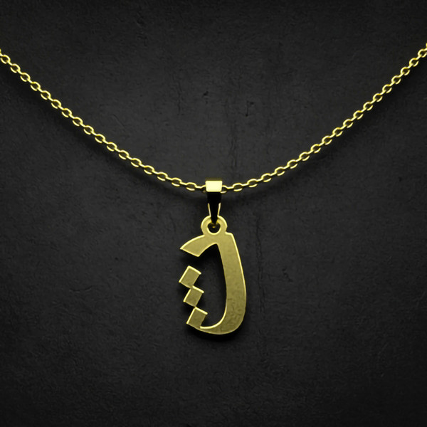 گردنبند طلا 18 عیار زنانه مدوپد مدل حرف ث کد I2-1-1069