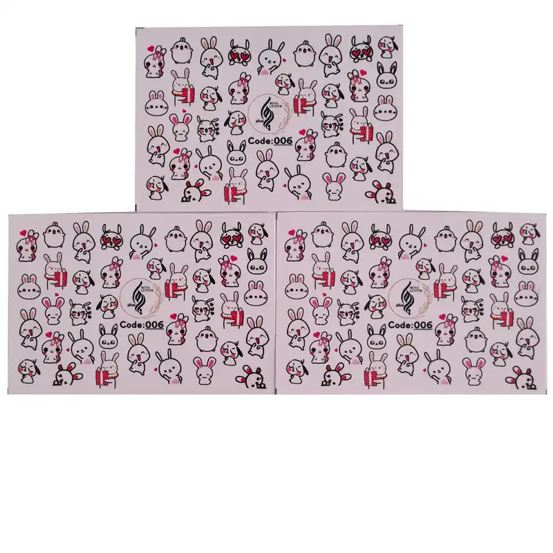 برچسب لنز ناخن مدل E6 مجموعه 3 عددی