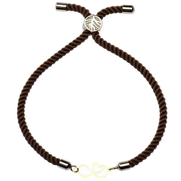دستبند طلا 18 عیار زنانه کرابو طرح قلب بینهایت مدل Kr1395