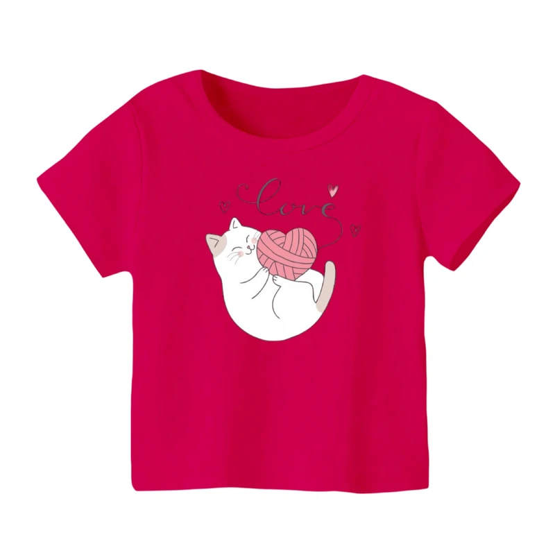 تی شرت آستین کوتاه بچگانه مدل گربه کد ۲۲