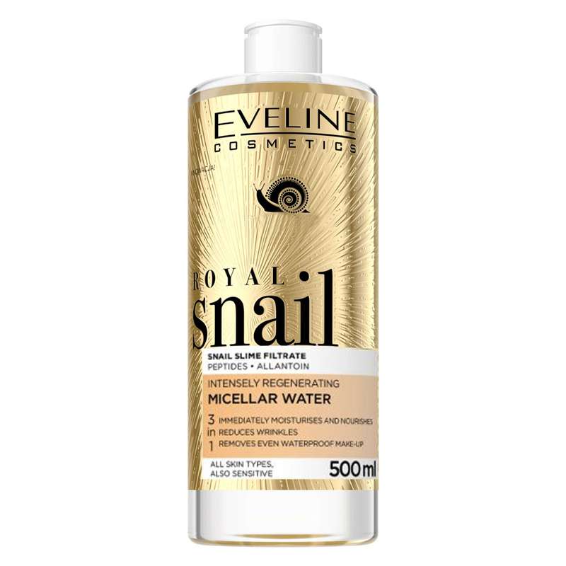 محلول پاک کننده آرایش صورت اولاین مدل Royal Snail حجم 500 میلی لیتر