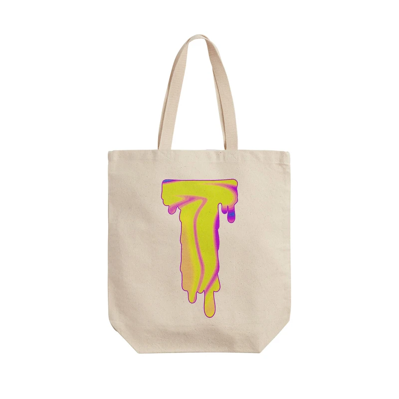 ساک خرید ترمه طراحان ایده مدل حرف T هولوگرامی کد cfp2996 - L