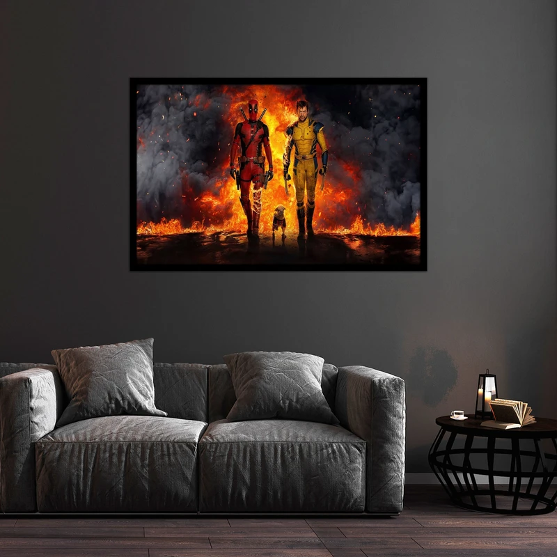 تابلو بکلیت طرح اکشن فیلم ددپول مدل B-bu2027