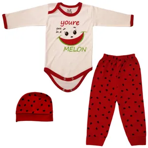 ست 3 تکه لباس نوزادی مدل هندوانه Melon