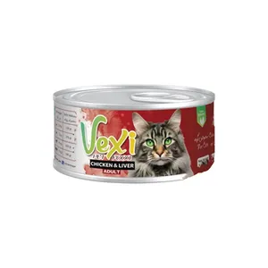 کنسرو گربه وکسی مدل مرغ و جگر وزن 110 گرم