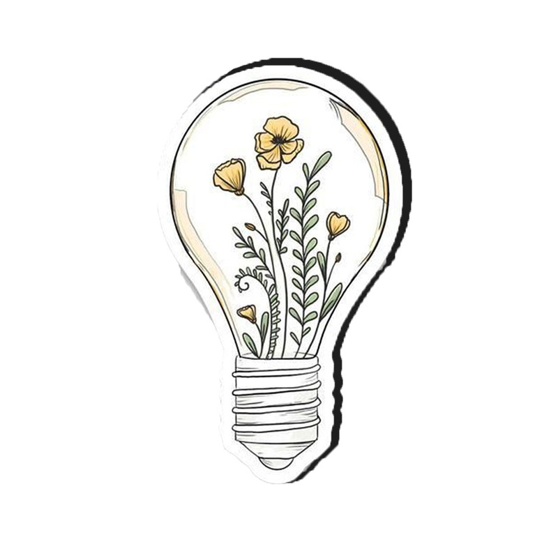 استیکر تزئینی موبایل و تبلت مدل لامپ کد 3491