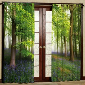 پرده مدل جنگل هازان پانچی کد 1088 سایز 140x200 سانتی متر