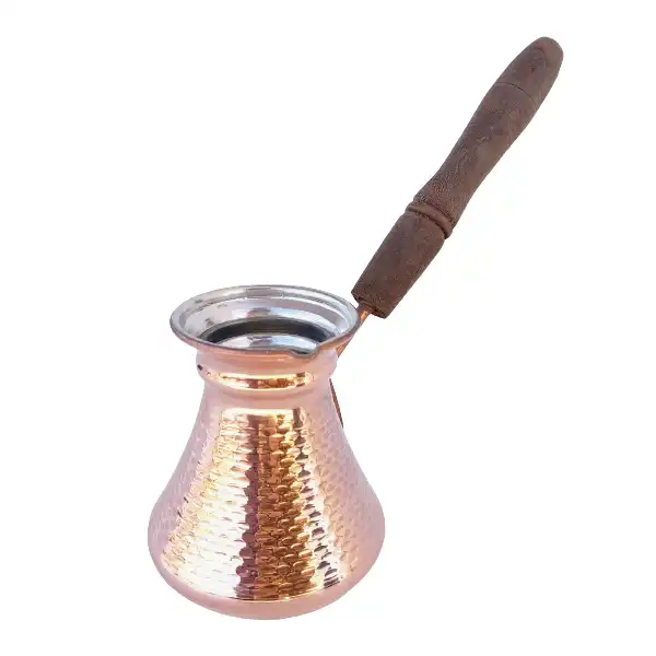 قهوه جوش مسی مدل دسته چوبی کد ZH238.3