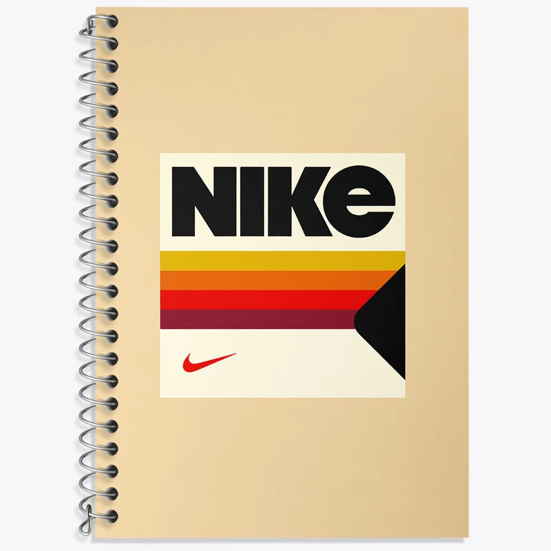 دفتر زبان 50 برگ خندالو مدل سه خط طرح نایک (Nike) کد N5109