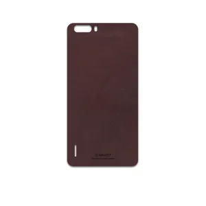 MAHOOT Matte-Dark-Brown-Leather Cover Sticker for Honor 6 Plus