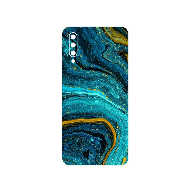 برچسب پوششی ماهوت مدل Turquoise marblewith golden streaks مناسب برای گوشی موبایل سامسونگ Galaxy A30s