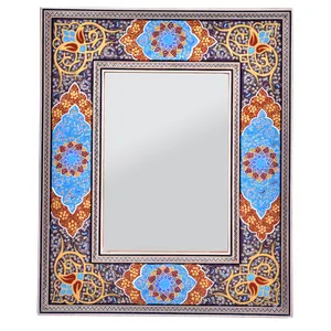 قاب آینه خاتم کاری تذهیب طرح ماهور کد AZ1217
