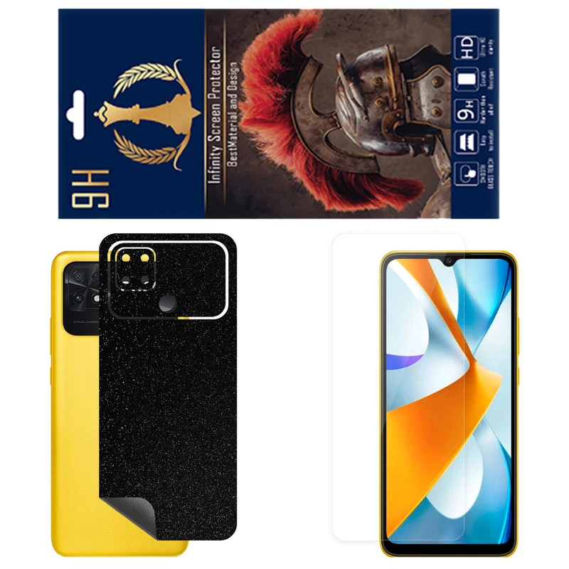 محافظ صفحه نمایش اینفینیتی مدل PRO مناسب برای گوشی موبایل شیائومی Poco C40 به همراه برچسب پوششی