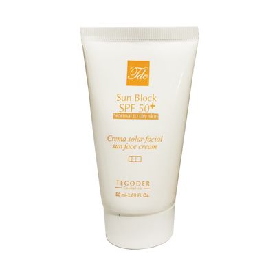 کرم ضد آفتاب بدون رنگ تگودر SPF 50 مدل su0 مناسب پوست خشک و حساس حجم 50 میلی‌لیتر