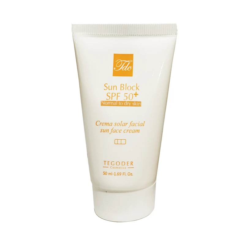 کرم ضد آفتاب بدون رنگ تگودر SPF 50 مدل su0 مناسب پوست خشک و حساس حجم 50 میلی‌لیتر