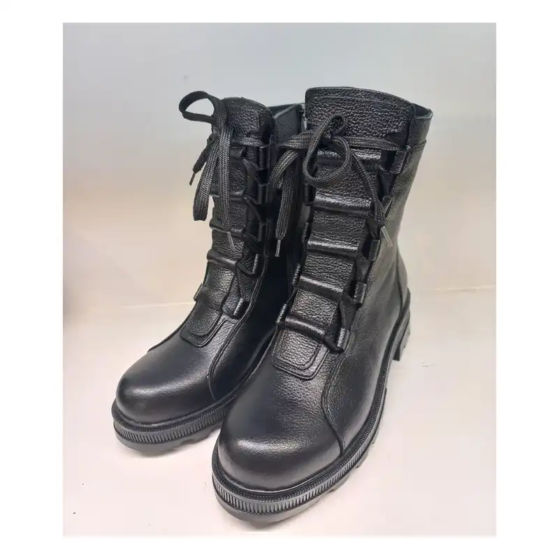 نیم بوت زنانه سرزمین چرم کد 145331 رنگ مشکی